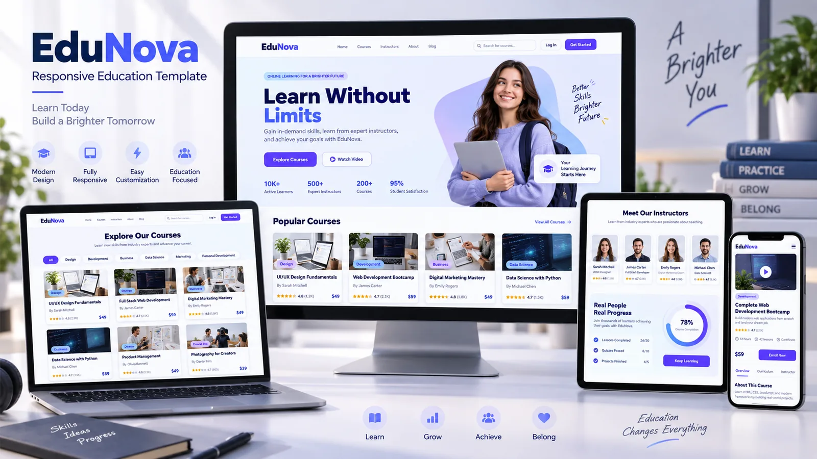 EduNova: A Free Bootstrap 5 Education Template for Modern Learning Websites