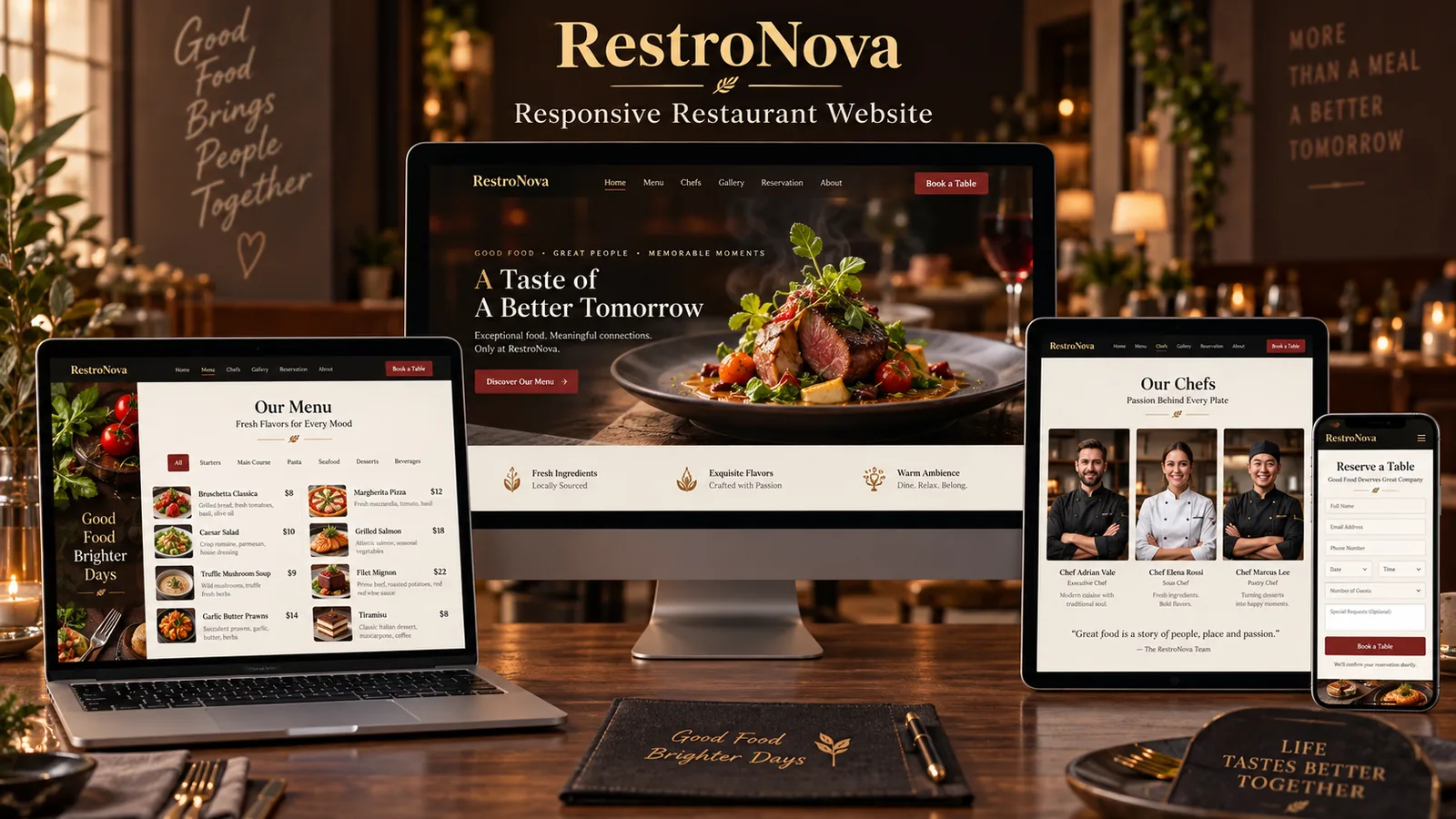 RestroNova – Free Bootstrap 5 Restaurant & Food HTML Template